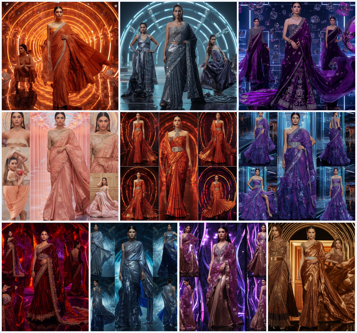 10+ Artistic Indigo/Block Print Saree AI Prompts for Craft Revival Visuals using Gemini, Grok, and ChatGPT