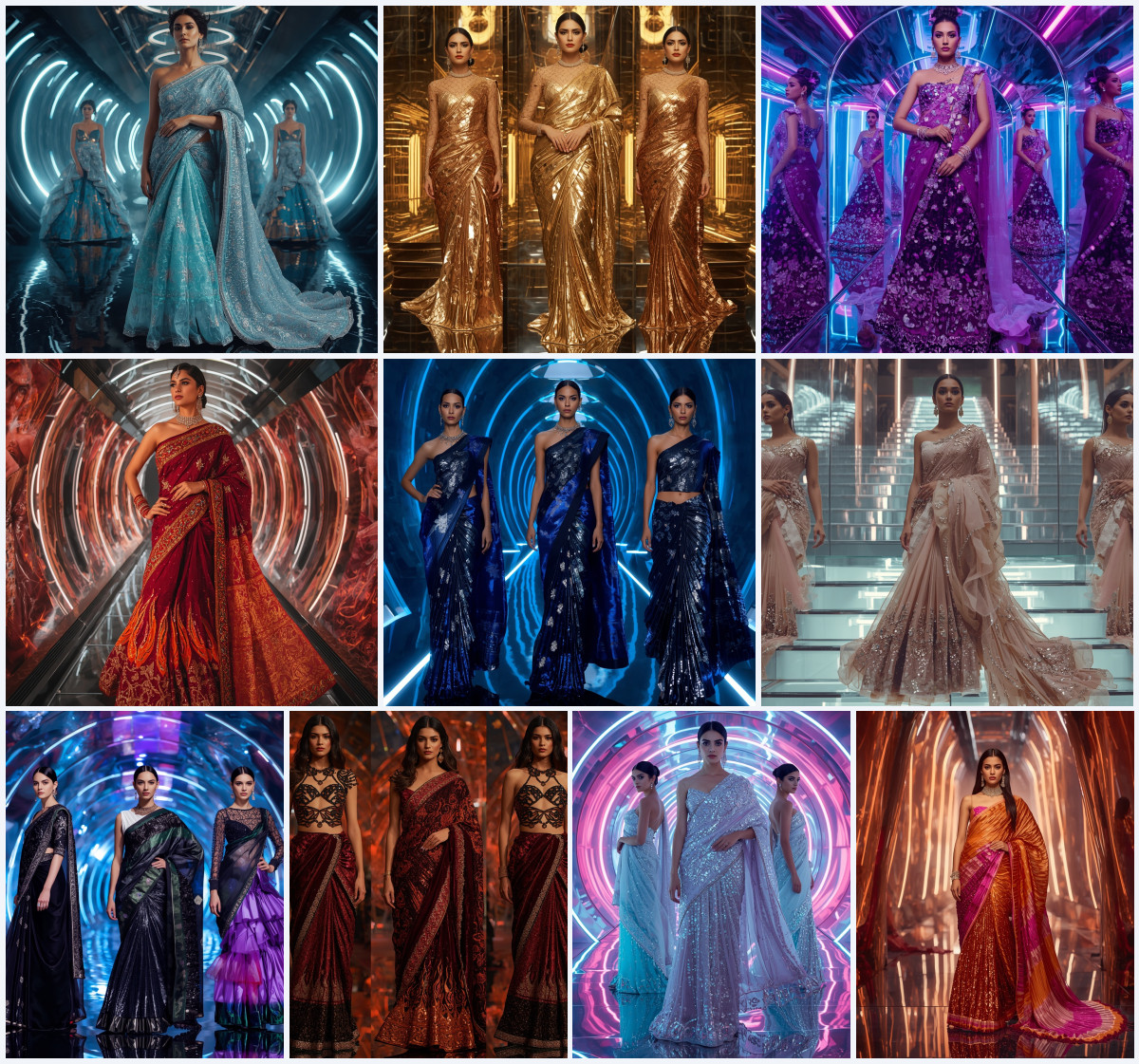 10+ Cape-Sleeve Modern Saree AI Prompts for Cinematic Fashion via Gemini, Grok, and ChatGPT - Main Thumbnail