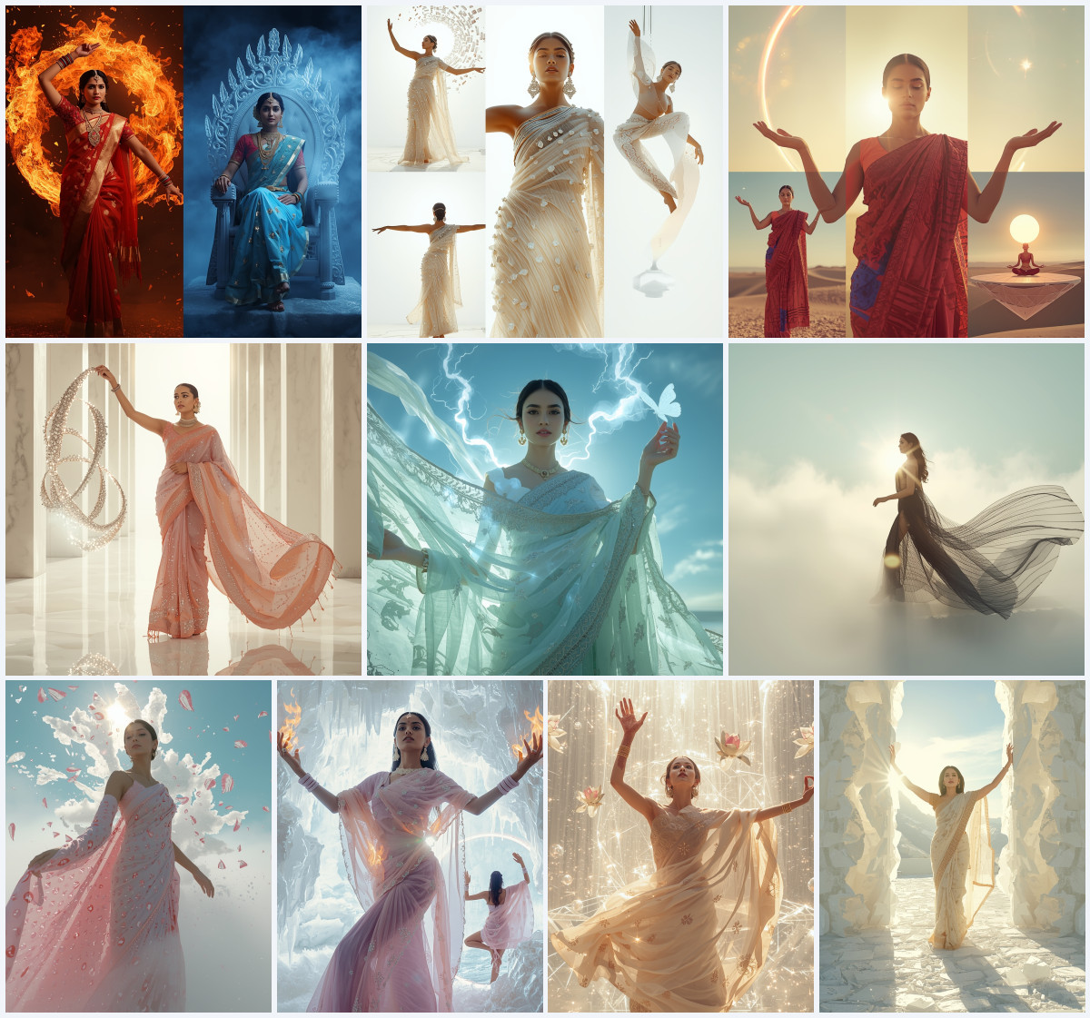 10+ Golden Yellow Banarasi Saree AI Prompts for 8K HD Sunlit Heritage Portraits - Main Thumbnail