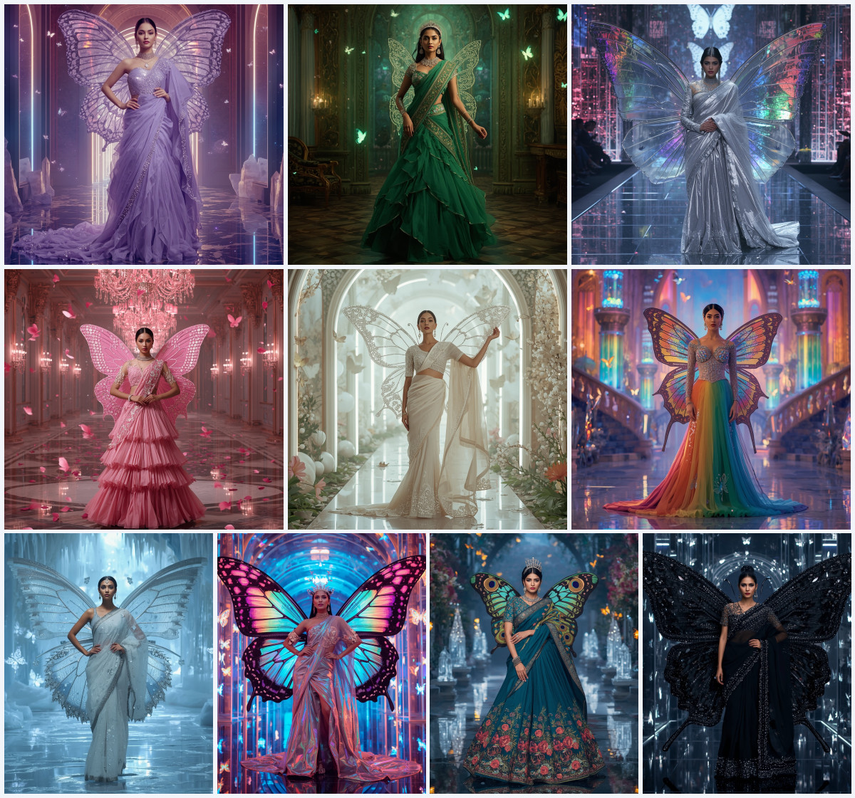 10+ Monotone Sequin Mesh Modern Saree AI Prompts for Glowing Cyber-Ethnic Art via Gemini, Grok, and ChatGPT - Main Thumbnail