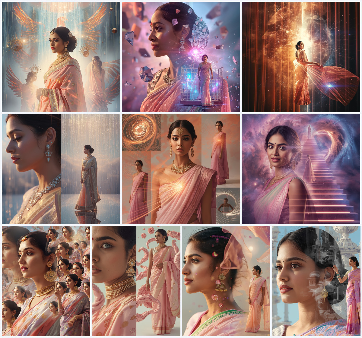 10+ Pearl White Satin Saree AI Prompts to Create Heavenly High-Fashion Looks with Flawless Styling - Main Thumbnail