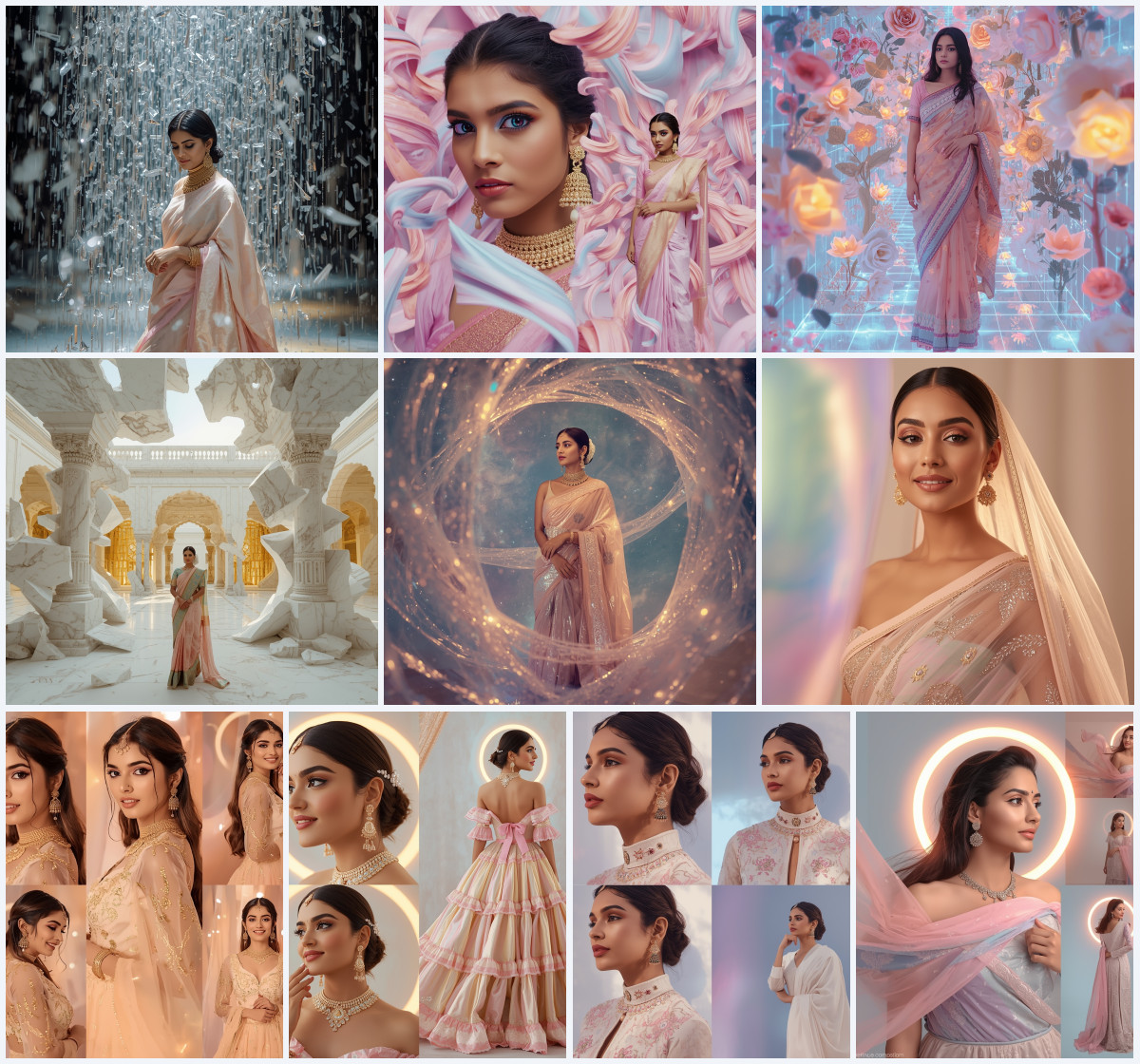 10+ Saree Indoor Studio AI Prompts to Create Clean Background Fashion Photos with Premium Look