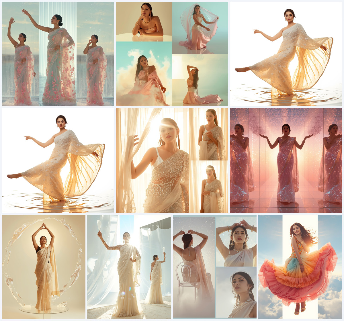 10+ Summer Saree AI Prompts to Create Light and Breezy Ethnic Looks with Fresh Aesthetic Style