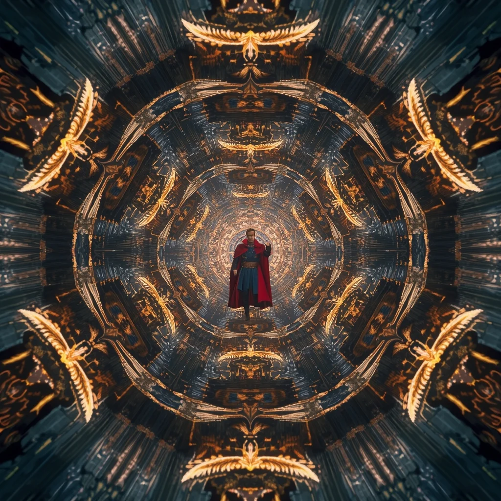 Doctor Strange Mirror Dimension Kaleidoscope Scene | Instagram Influencer Ai Prompt
