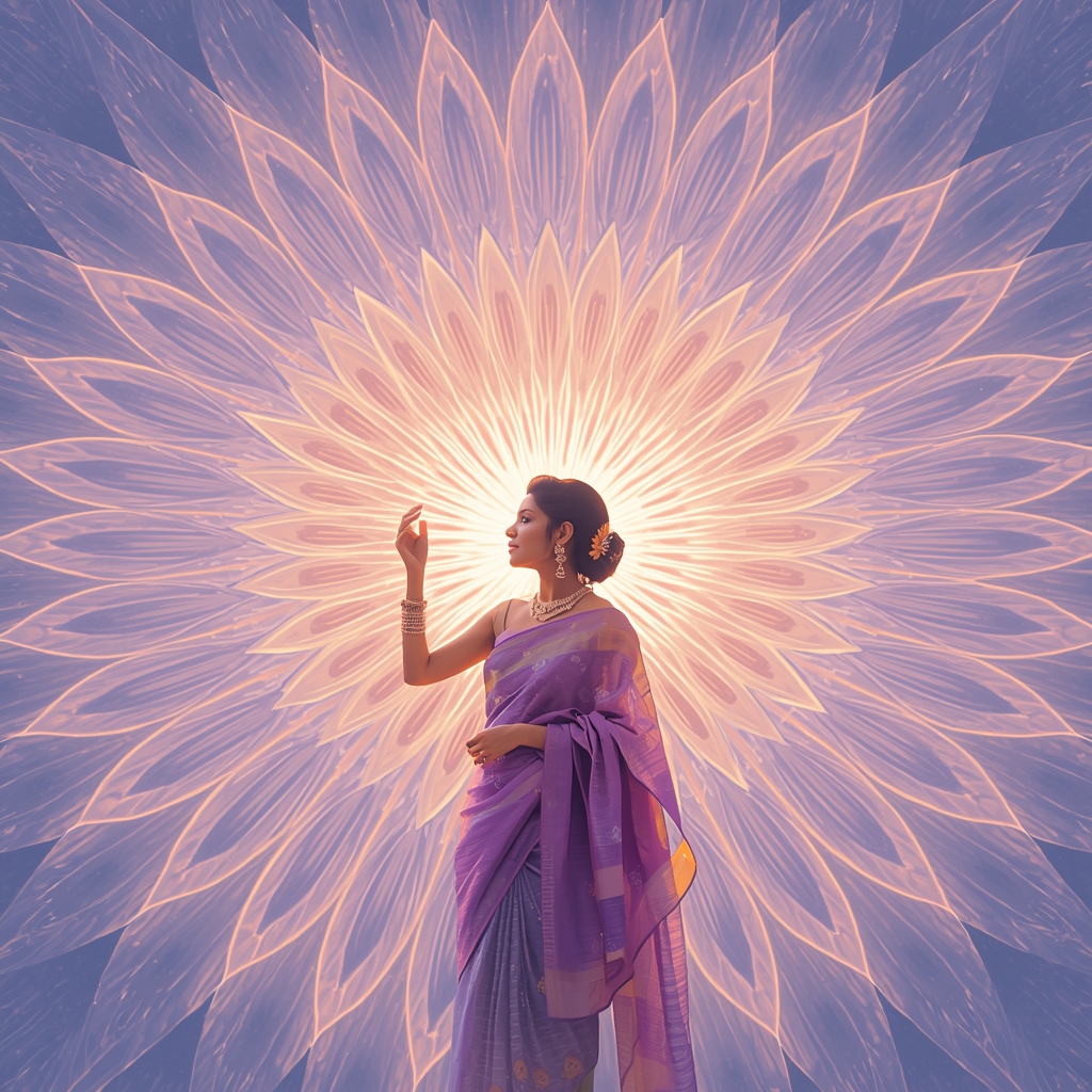 Pastel Saree Infinite Light Bloom Expansion Universe Cinematic Viral Prompt | Gemini Ai Saree Photo