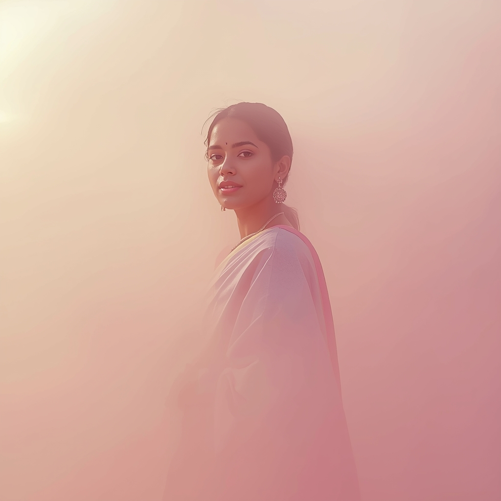 Viral Indian Saree Soft Fog Dreamy Image Prompt | Indian Girl Saree Ai Prompt 4k Realistic